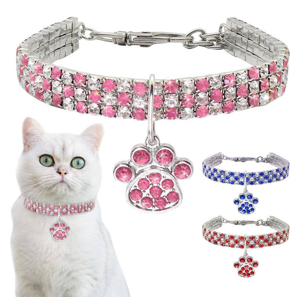 Elegant Diamond Mix Pet Collar - Stylish Collar For Dogs And Cats